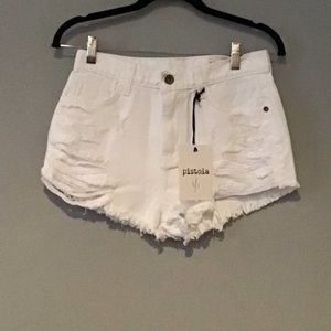 Pistola White Denim Shorts